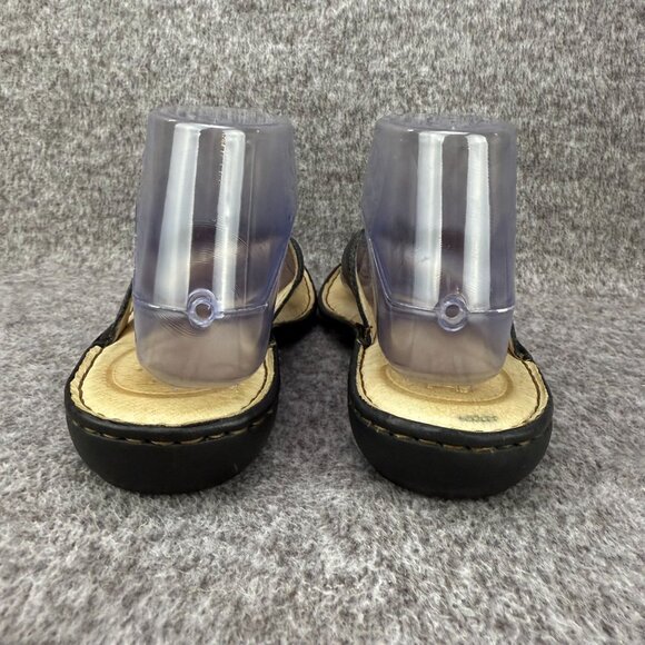✅Womens 7 Born Black Leather Thong Sandals Casual Comfort Slip On Slides Summer - Picture 12 of 13